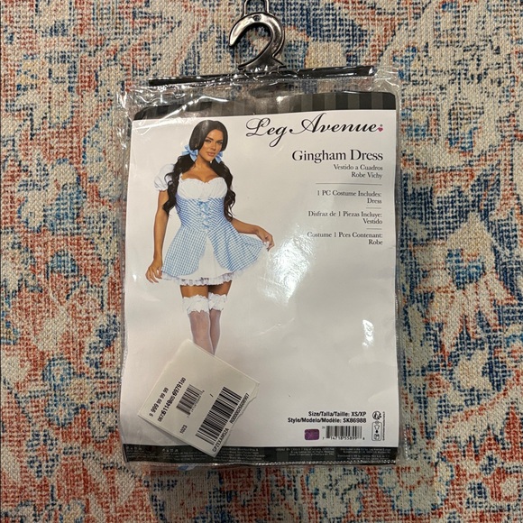 Leg Avenue Gingham Dress Dorothy Wizard of Oz Costume SZ XS NIB - Picture 4 of 5